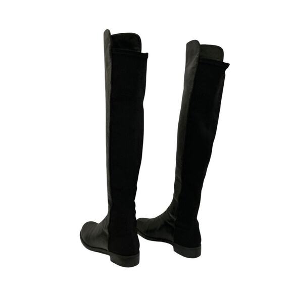Stuart Weitzman 5050 Boot In Nappa Leather Over The Knee Boot In Black Size 8 - Picture 9 of 16